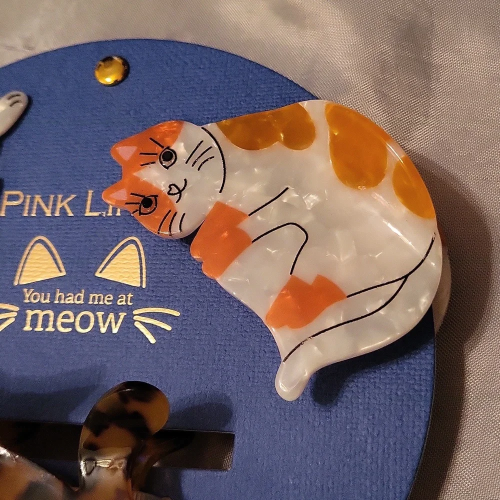 Kitty cat 🐱 hair clips New on card